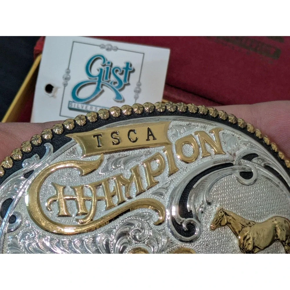 Gist Silversmiths Belt Buckle Mens Silver TSCA Champion Halter Geldings 2009